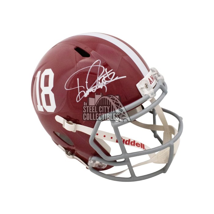 Derrick Henry Alabama Crimson Tide Autographed Signed Riddell Speed Mini Helmet with 15 Heisman Inscription PSA/DNA Authentic 