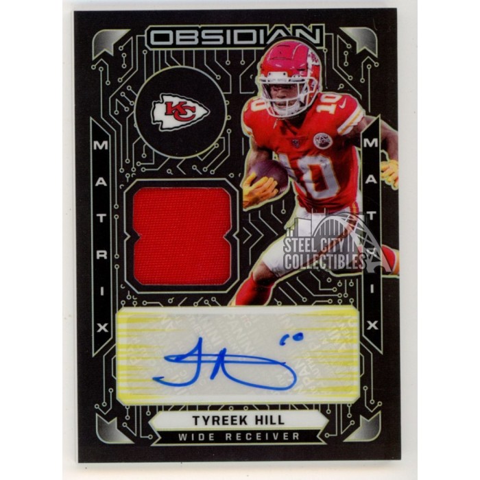 Tyreek Hill 2021 Panini Obsidian Autograph Patch Card #MMA-TH 02