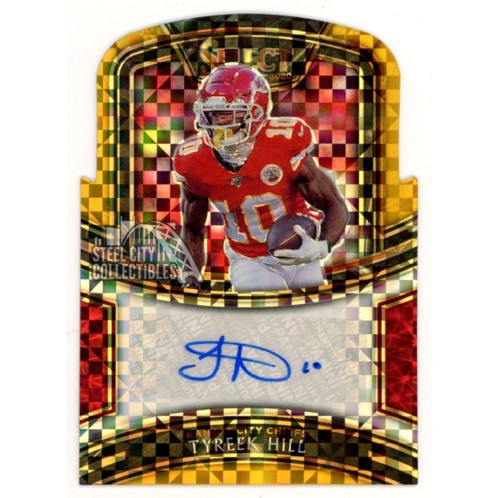 Tyreek Hill 220 Panini Select Gold Die Cut Autograph Card #SI-THI