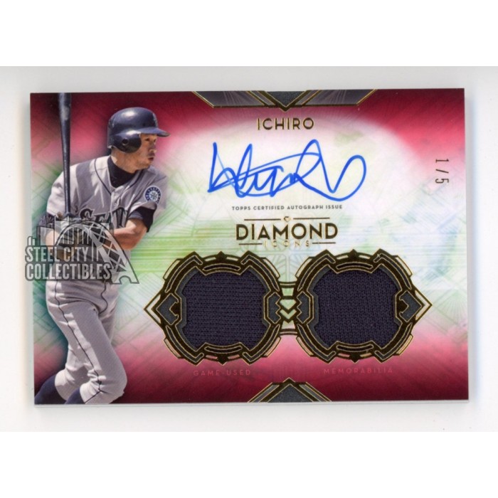 topps 2018 DIAMOND ICONS ICHIRO HIDEKI MATSUI DUAL autograph