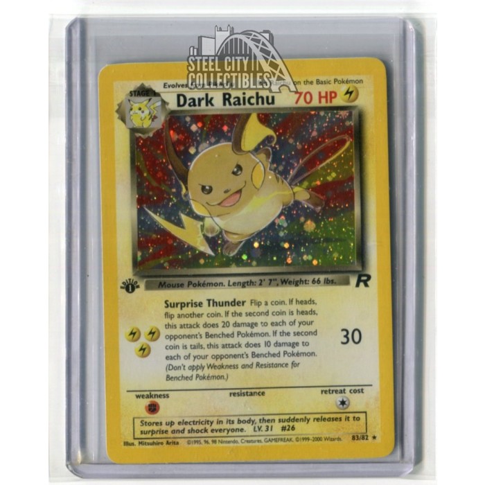 pokemon card dark raichu First Edition BGS 9.5 – Journeys If the second coins is heads Pokemon Crossing the Ruins... [neo2