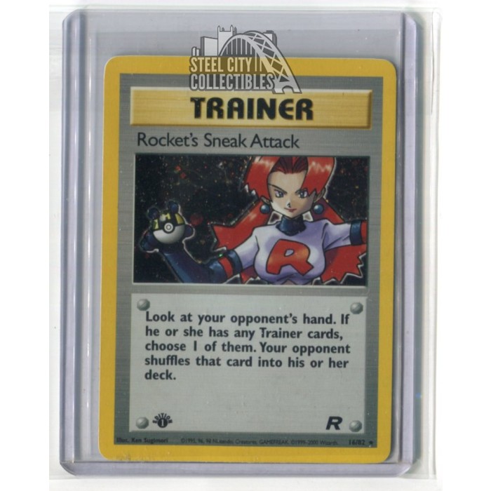 Pokemon Team Rocket 1st Edition Rocket's Sneak Attack #16/82 | Steel City  Collectibles