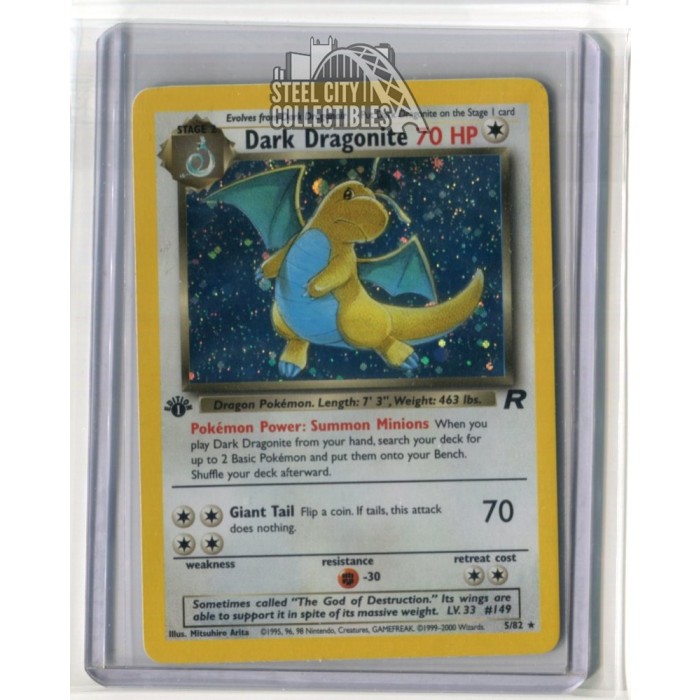 Pokemon Team Rocket 1st Edition Dark Dragonite #5/82 | Steel City  Collectibles