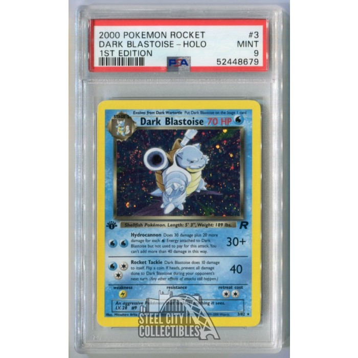 Pokemon Team Rocket 1st Edition PSA 9 Dark Blastoise #3/82 | Steel City Collectibles Pokemon Team Rocket 1st Edition PSA 9 Dark Blastoise #3/82 | Steel City Collectibles