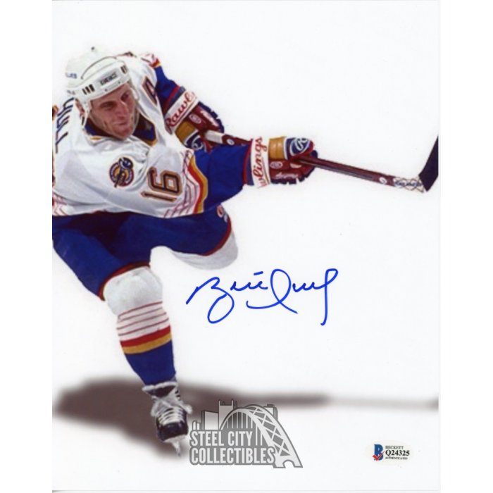RSA Brett Hull Signed St. Louis Modern Blue Hockey Jersey (Beckett)