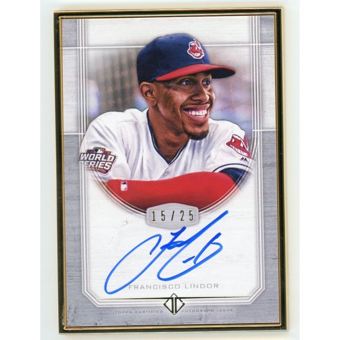 Francisco Lindor 2017 Topps Transcendent Baseball Framed Autograph