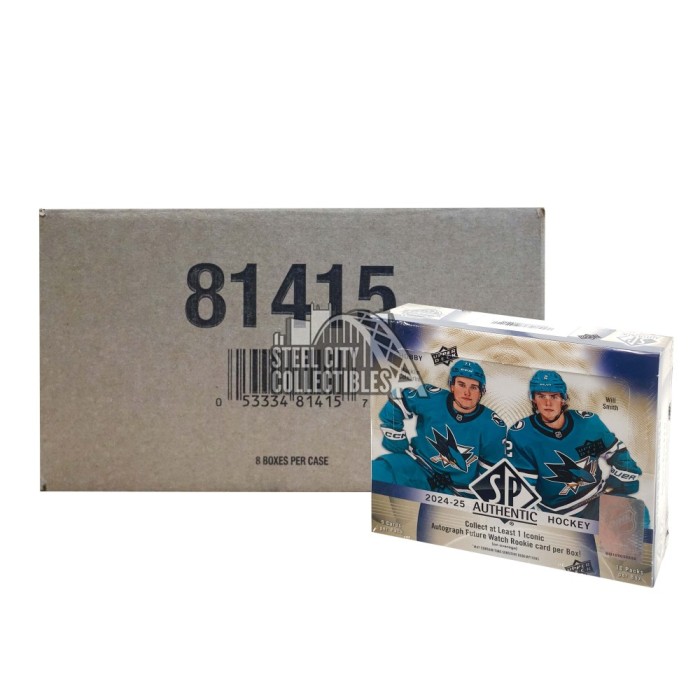 2024-25 Upper Deck SP Authentic Hockey Hobby 8-Box Case | Steel