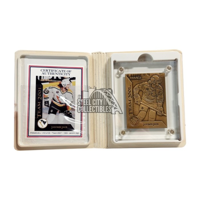 1995 Highland Mint Jaromir Jagr 1993 Pinnacle #12 Rookie Bronze