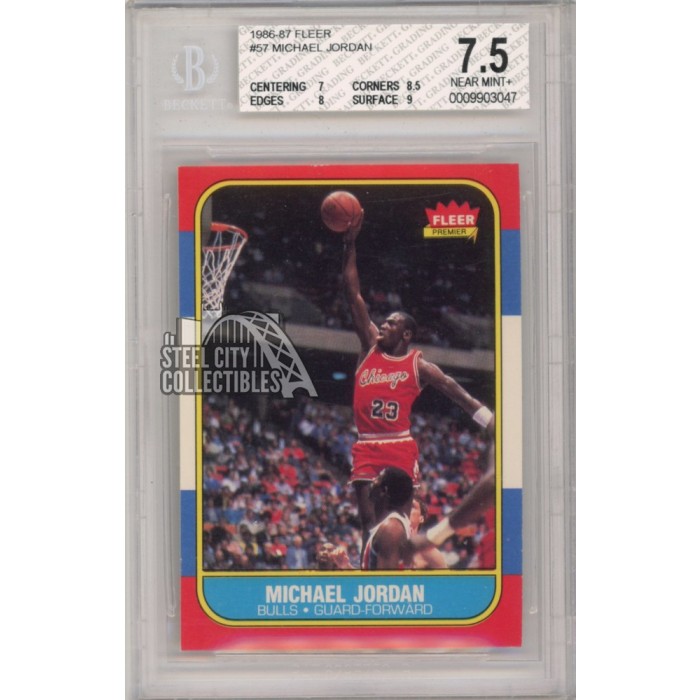 Michael Jordan 1986-87 Fleer Basketball Rookie Card #57 BGS