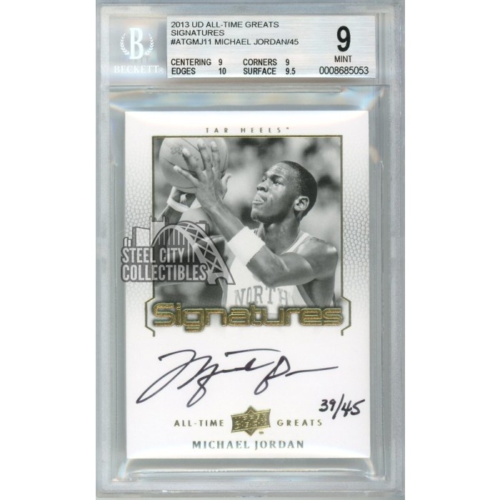 upper deck シフ　サインカード michael-jordan-north-carolina-