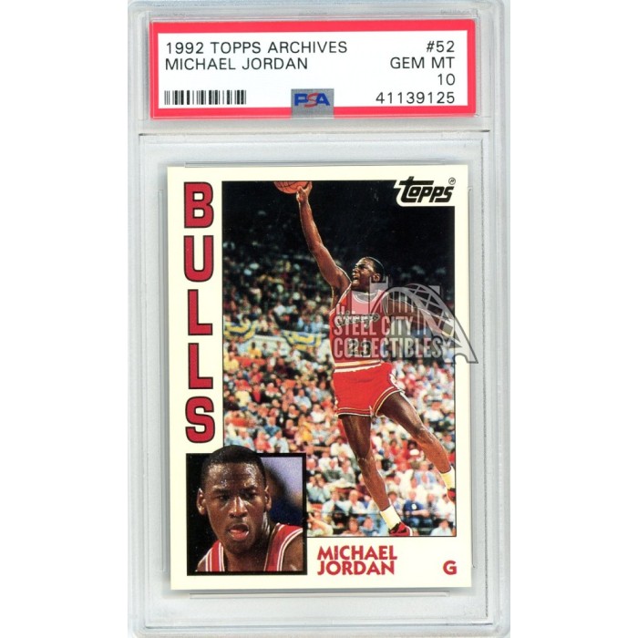 Michael Jordan 1992-93 Topps Archives Basketball Card #52 PSA 10