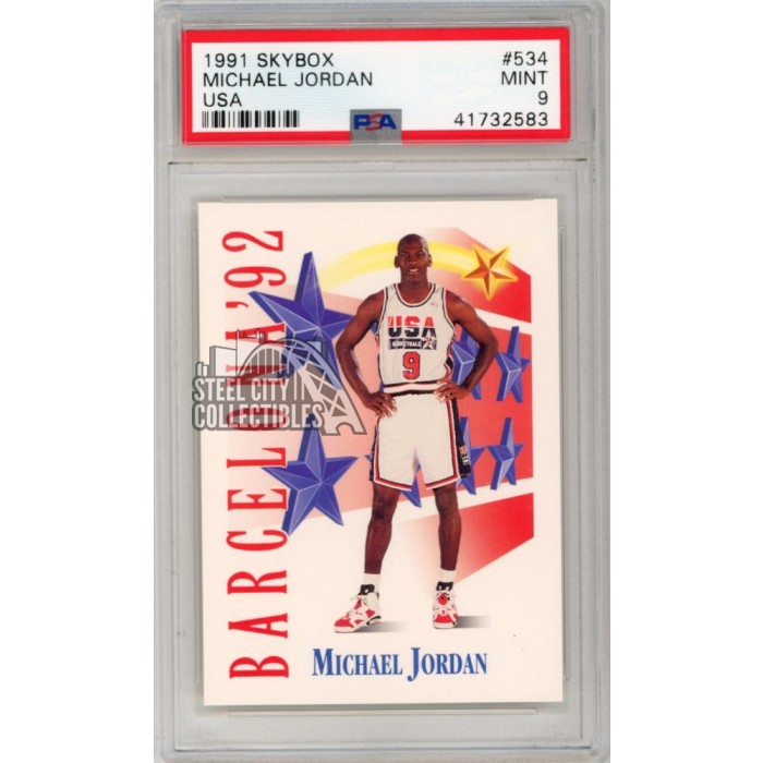 Michael Jordan 1991-92 Skybox USA Basketball Card #534 PSA 9 Mint