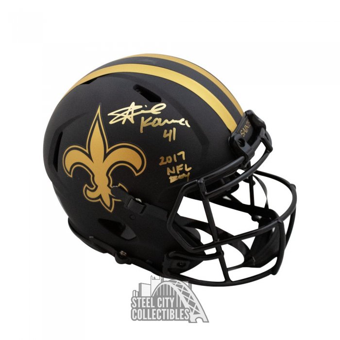 Alvin Kamara 2017 NFL ROY Autographed Saints Eclipse Authentic Full-Size Football  Helmet - BAS COA | Steel City Collectibles