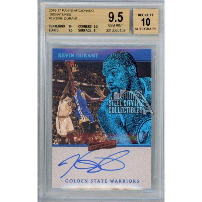 Kevin Durant 2016-17 Panini Aficionado Autograph Card #2 25/125