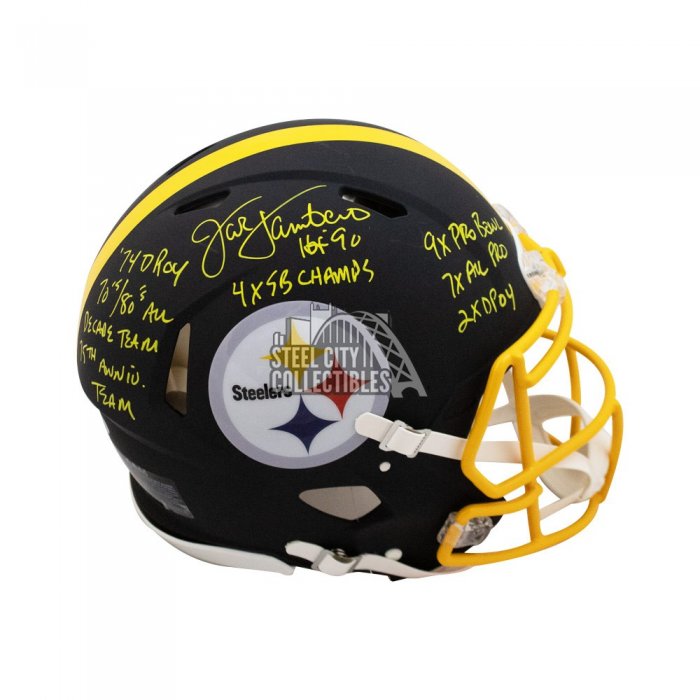 jack lambert signed mini helmet