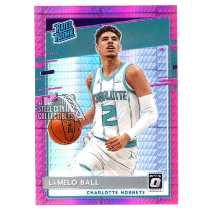 LaMelo Ball 2020-21 Panini Optic Pink Hyper Rookie Card #153