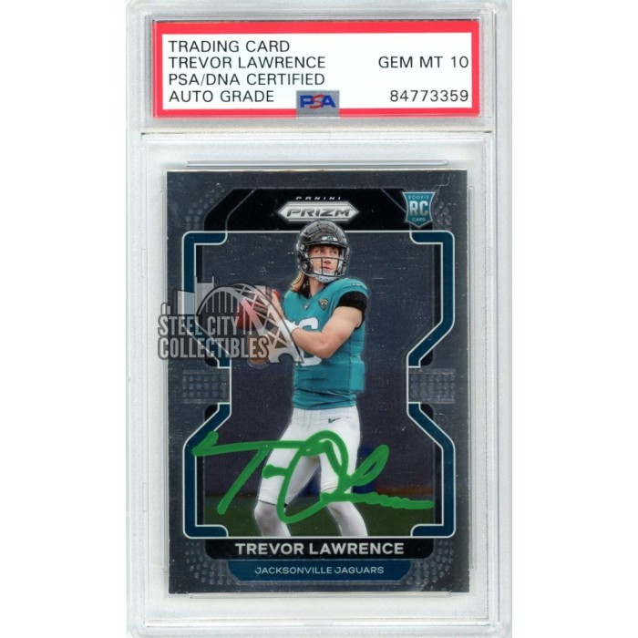 Trevor Lawrence 2021 Panini Prizm Autograph Rookie Card #331 PSA