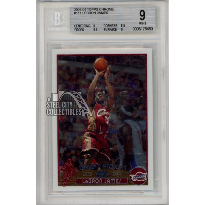 LeBron James 2003-04 Topps Chrome Rookie Card #111 BGS 9