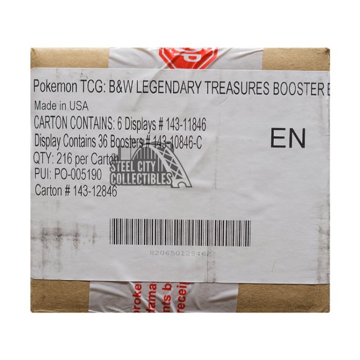 Pokemon Black & White Legendary Treasures Booster 6-Box Case | Steel City  Collectibles