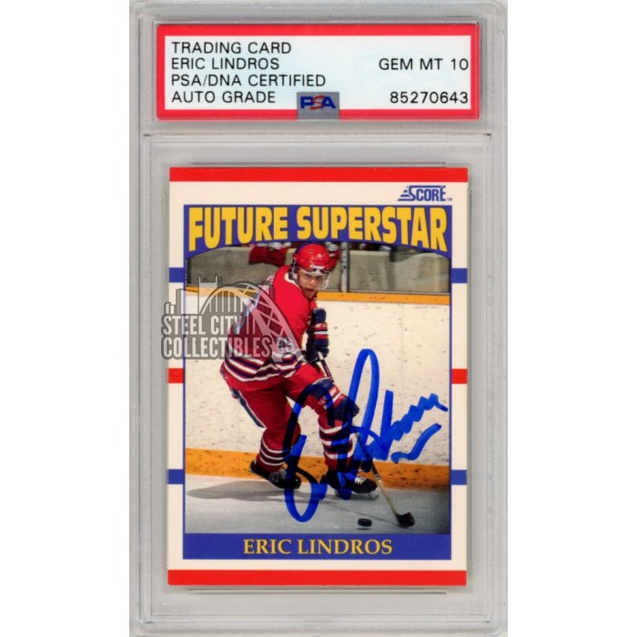 Eric Lindros 1990-91 Score USA Autograph Rookie Card #440 PSA/DNA
