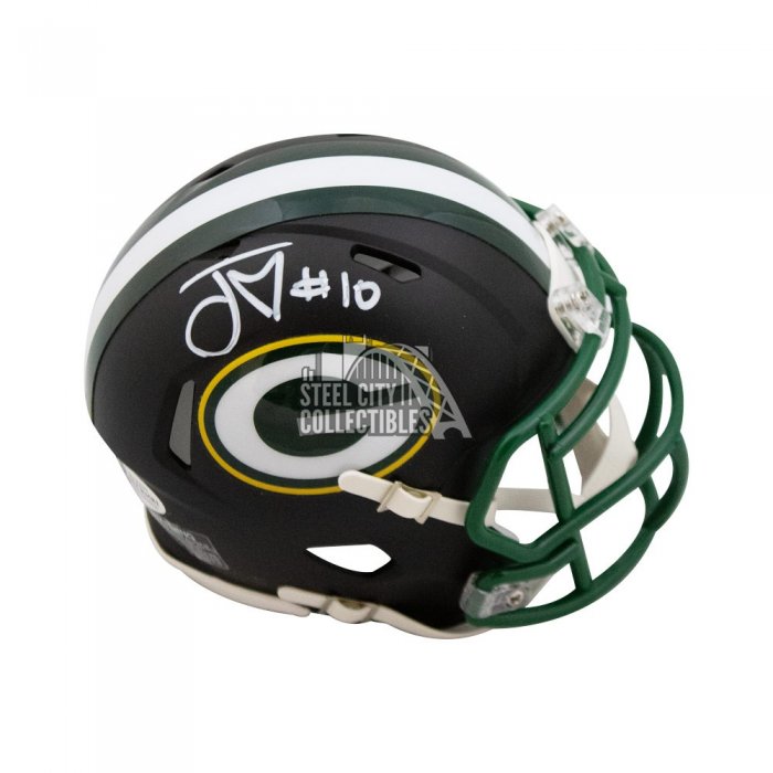 Jordan Love Autographed Green Bay Packers Flat Black Mini Football