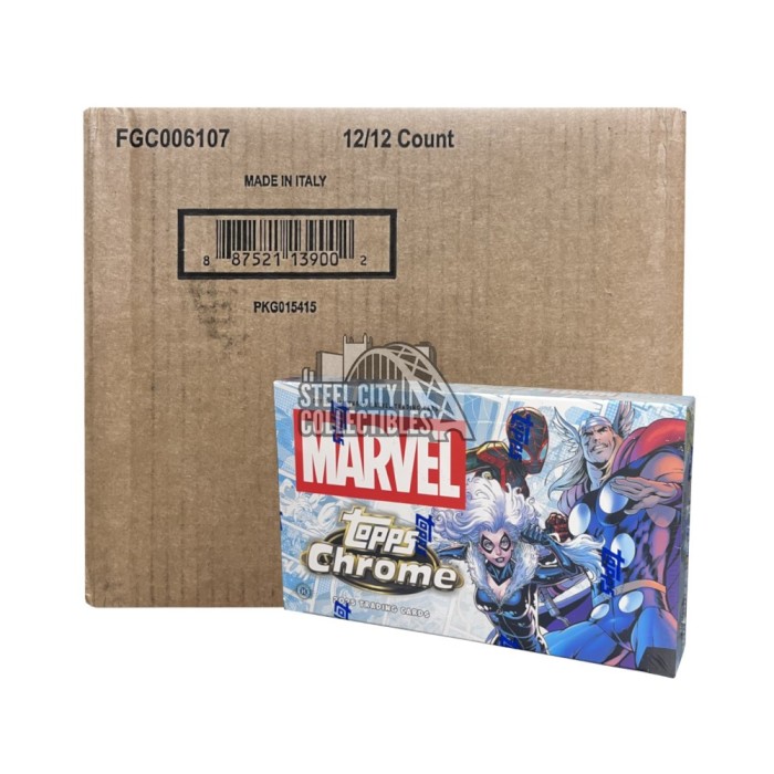2025 Topps Marvel Chrome Hobby 12-Box Case | Steel City Collectibles