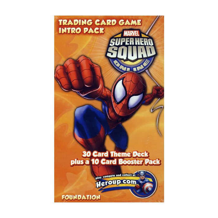 Marvel Super Hero Squad Trading Card Game Set 4 Foundation Decks Booster Packs 