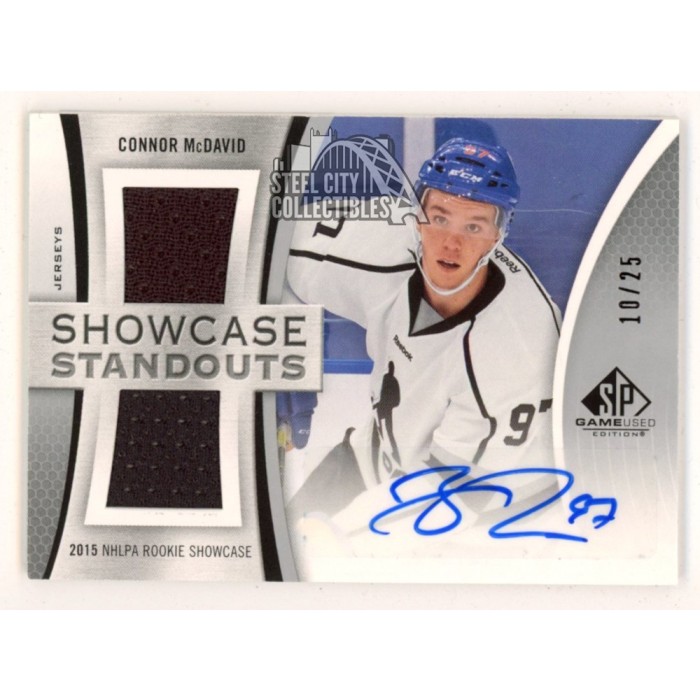 Connor McDavid 2019-20 Upper Deck SP Showcase Standout Auto Jersey