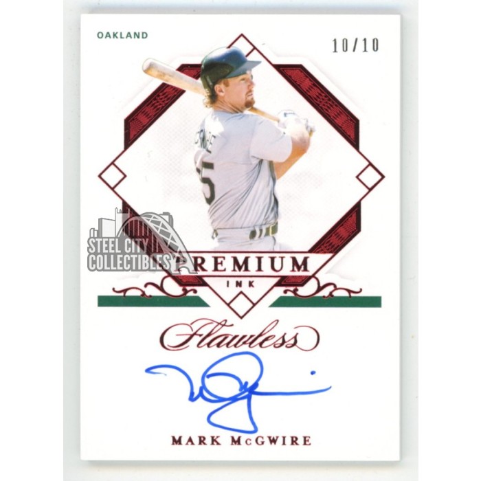 Mark McGwire 2021 Panini Flawless Premium Ink Autograph Card