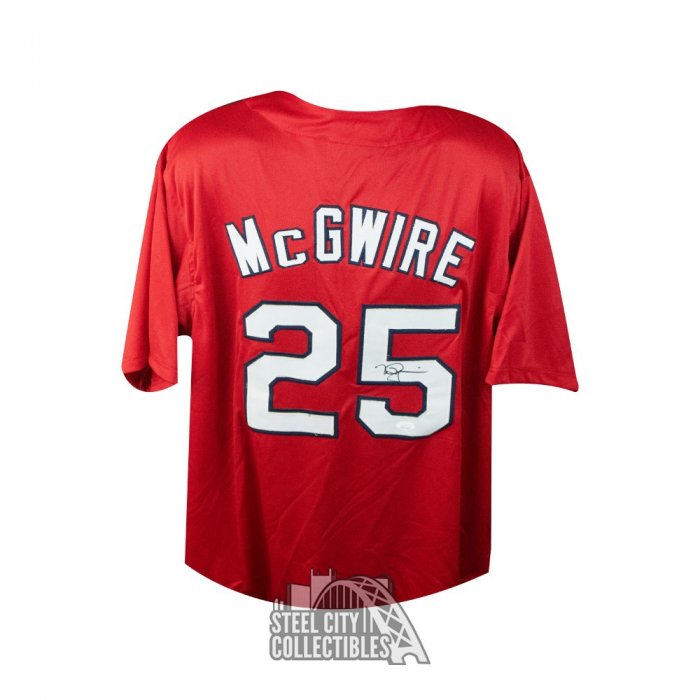 Mark McGwire Big Mac Autographed St Louis Cardinals Custom Baseball Jersey - JSA COA | Steel ...