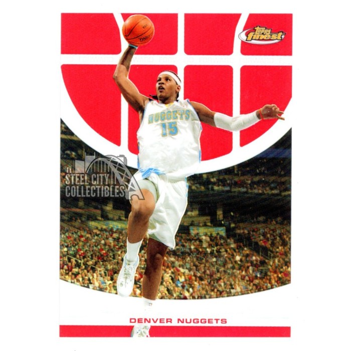 Carmelo Anthony 2005-06 Topps Finest Red Refractor Card #88