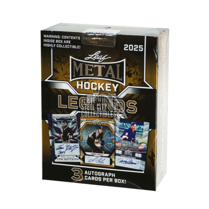 2025 Leaf Legends Metal Hockey Hobby Box | Steel City Collectibles