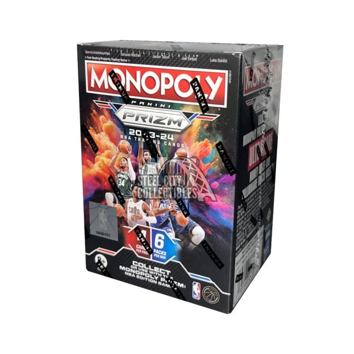 2023-24 monopoly prizm nba booster box 2024-25 Basketball Blaster With 24 2023/24 Monopoly Prizm NBA Basketball