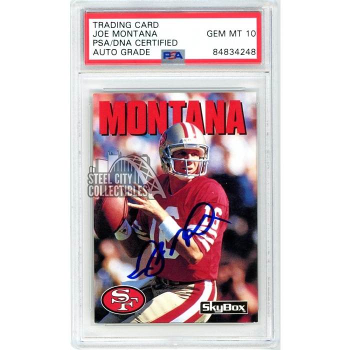 Joe Montana 1992 Skybox Autograph Card #227 PSA/DNA 10 | Steel