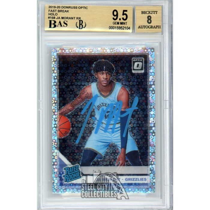 Ja Morant 2019-20 Panini Optic Fast Break Autograph Rookie Card