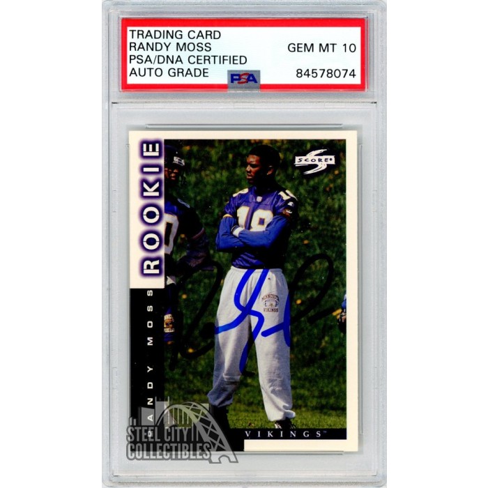 Randy Moss 1998 Score Autograph Rookie Card RC #235 PSA/DNA 10