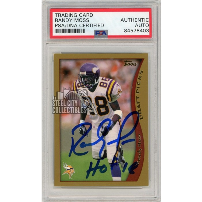 Randy Moss 1998 Topps HOF 18 Autograph Rookie Card RC #352 PSA/DNA