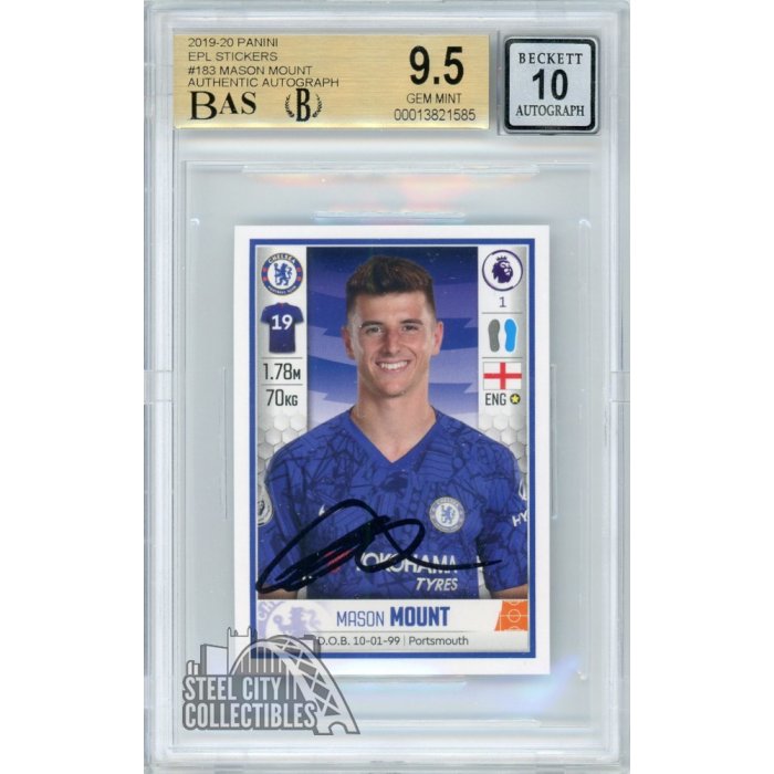 Mason Mount 2020 Panini Soccer Premier League Autographed