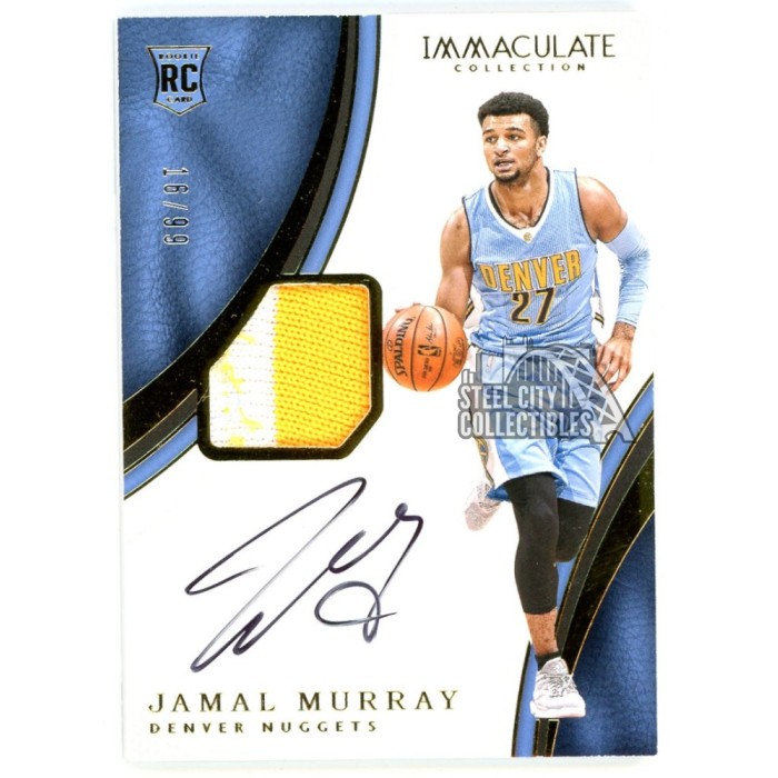 Jamal Murray 2016-17 Panini Immaculate Rookie Patch Autograph RPA