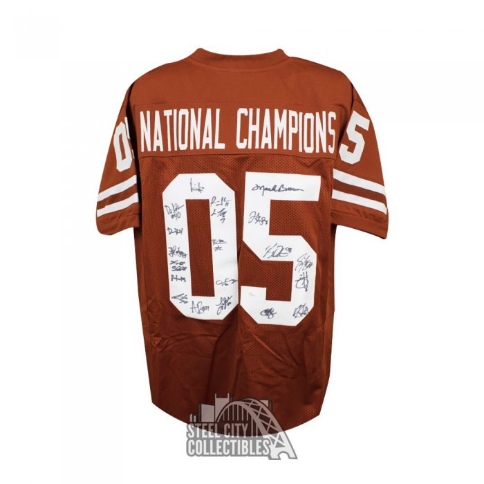 Texas Longhorns Autographed National Champions Custom Football Jersey