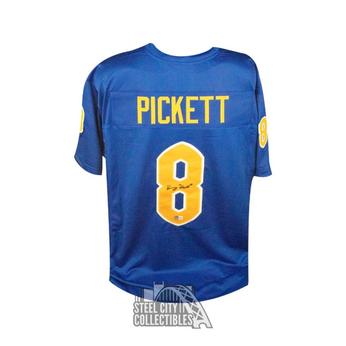 Kenny Pickett Autographed Pitt Custom Football Jersey BAS Steel