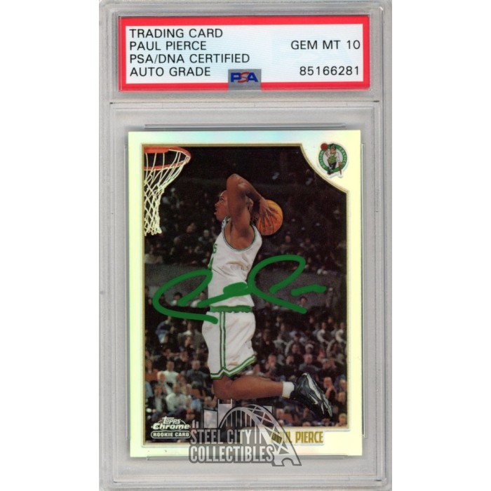 Paul Pierce 1998-99 Topps Chrome Refractor Autograph Rookie Card