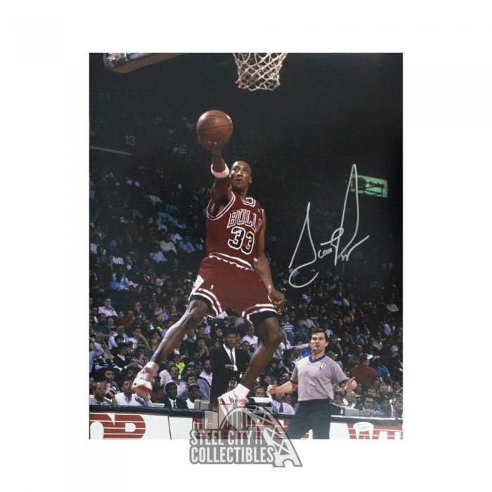 scottie pippen autographed basketball