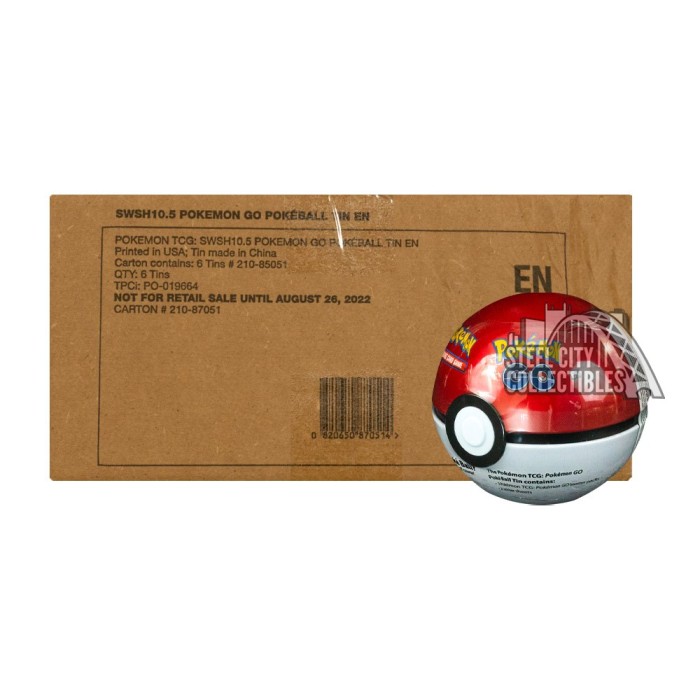 Pokemon Go TCG Poke Ball Tin Case (6ct) | Steel City Collectibles