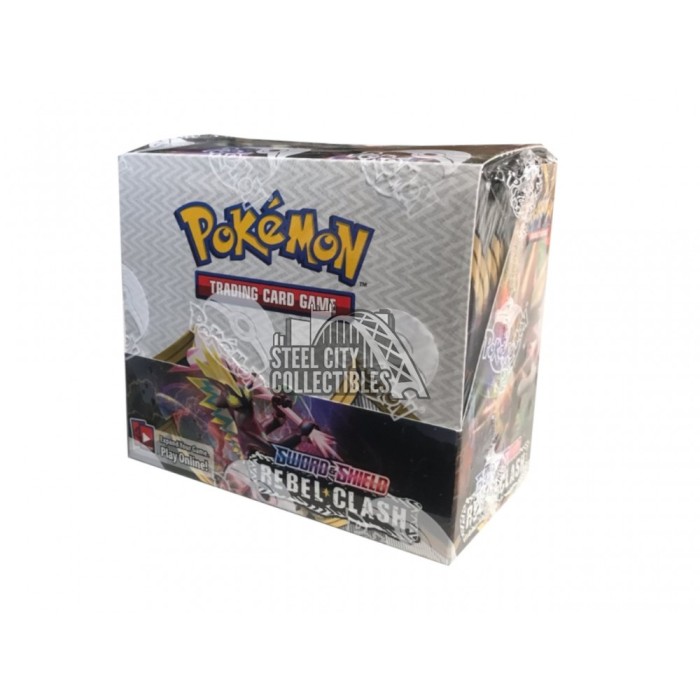 Pokemon Sword & Shield Rebel Clash sealed unopened booster box 36 packs 10 cards 