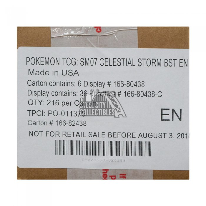 pokemon sun and moon celestial storm booster box S&M Celestial Storm Sleeved – Loose Packs Trading Co main image 0