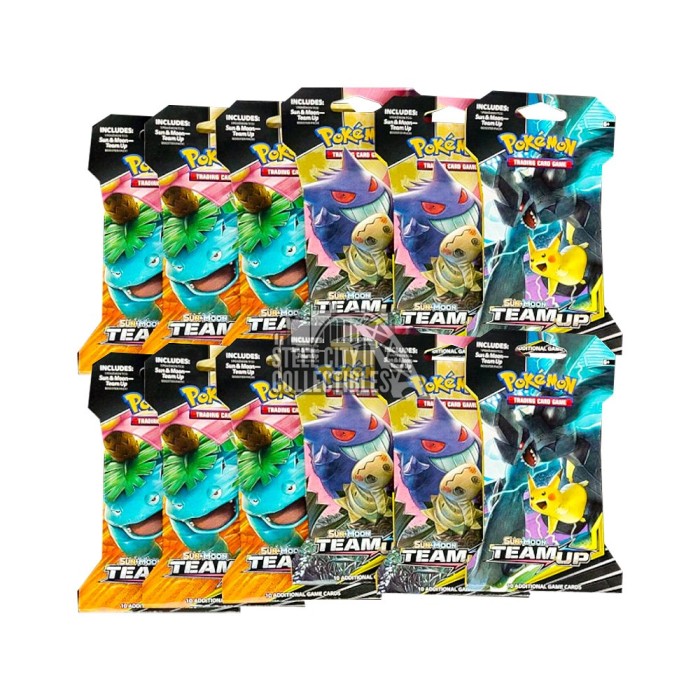 Pokemon Sun & Moon Team Up Sleeved Booster 12-Pack Lot | Steel City  Collectibles