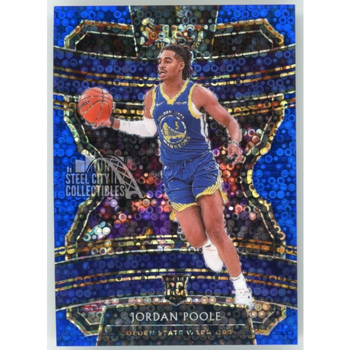 Jordan Poole 2019-20 Panini Select Basketball Blue Disco Refractor Rookie  Card 17/25