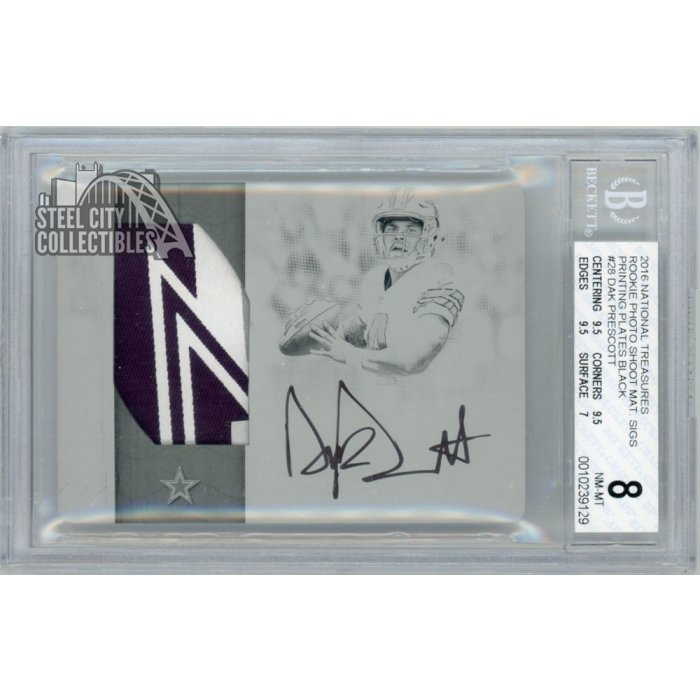 Dak Prescott 2016 Panini National Treasures Printing Plate Rookie