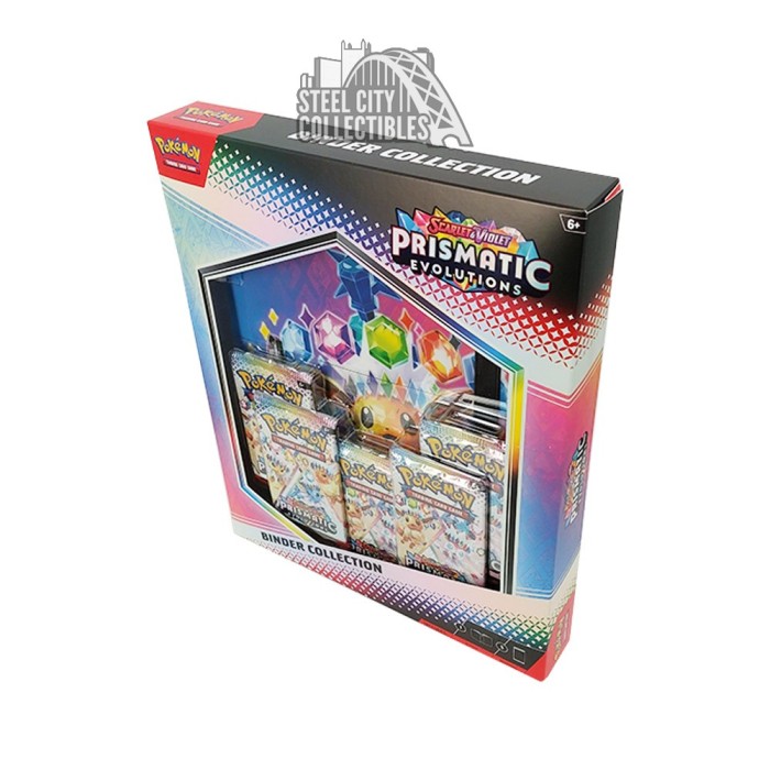 prismatic evolution binder for 500 cards Amazon.com : Pokemon TCG: Scarlet & Violet—Prismatic Evolutions Binder  Collection : Toys & Games main image 1